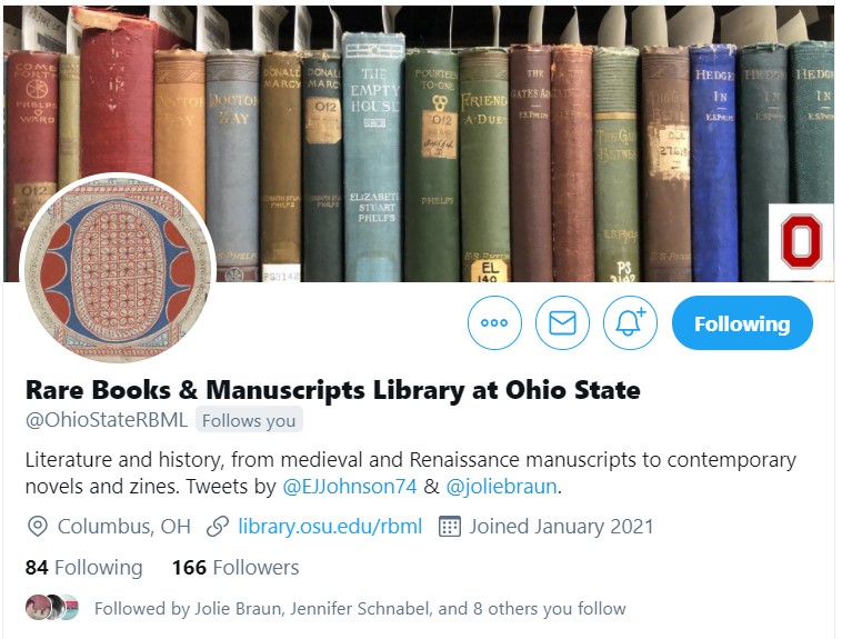 Social Media Strategy for Rare Books & Manuscripts Library